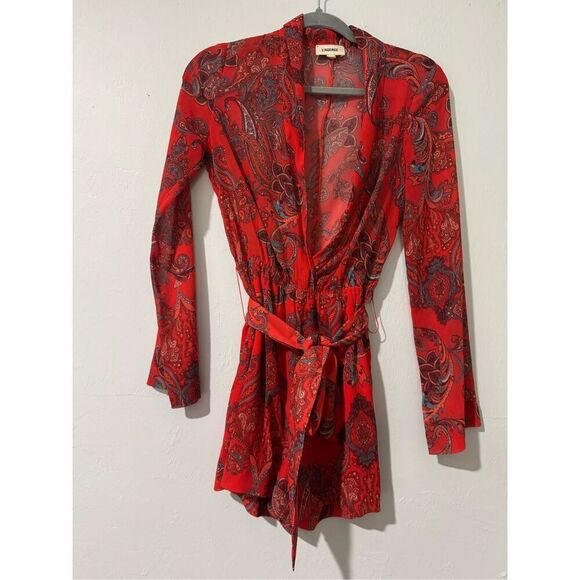 L’AGENCE Arbell paisley tic waist Romper long sleeve 0 - Picture 2 of 14